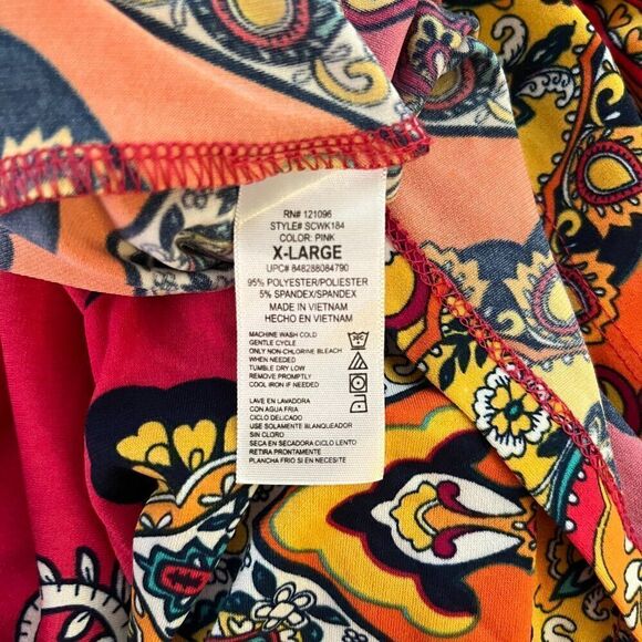 Kiara XL Pink Boho Midi Dress - Picture 6 of 10